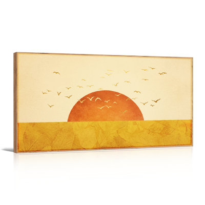 Coucher de soleil, reproduction d'art sur toile, ensemble de 1