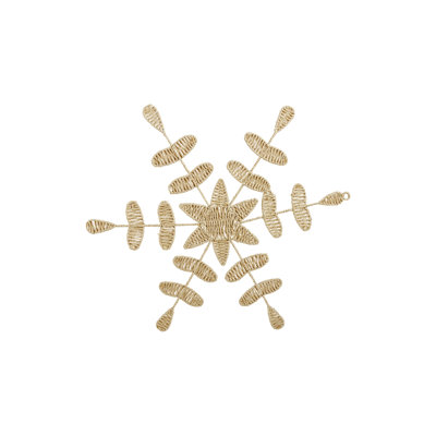 Woven Paper & Iron Snowflake Wall Art