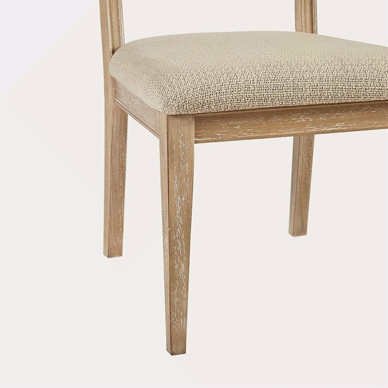 Ensemble de 2 chaises sans accoudoirs, Naturel