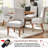 Modern Linen Fabric Kitchen Side Chair,  Dining Chair（Set Of 2）-907506182-907506180