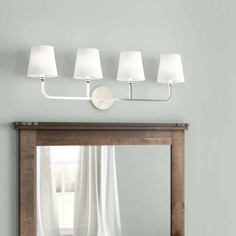 Climsland Dimmable Vanity Light, Polished Nickel, 4