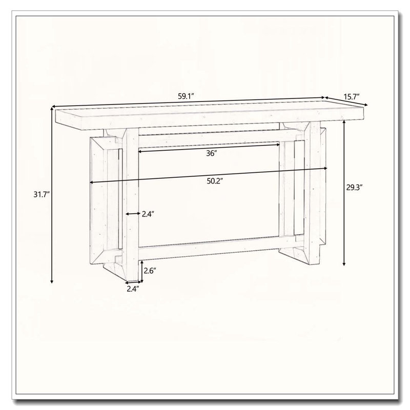 Console de 59,1 po, Gris