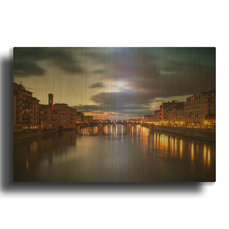 «Arno» par Giuseppe Tour, art mural en métal doré, 36 po x 24 po, 36 po x 24 po