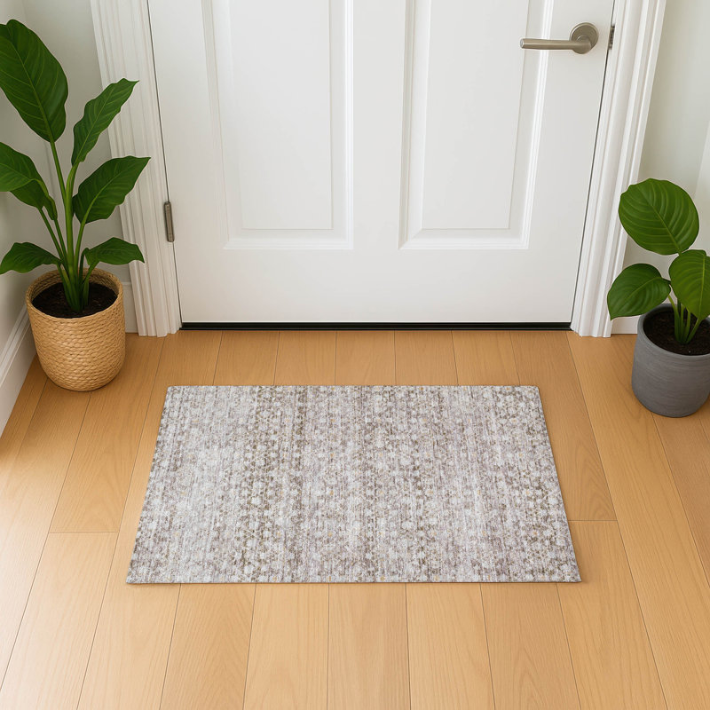 Premium Machine Washable Bucz AMF1747 Stripe Rug, Rectangle 1'8" x 2'6"