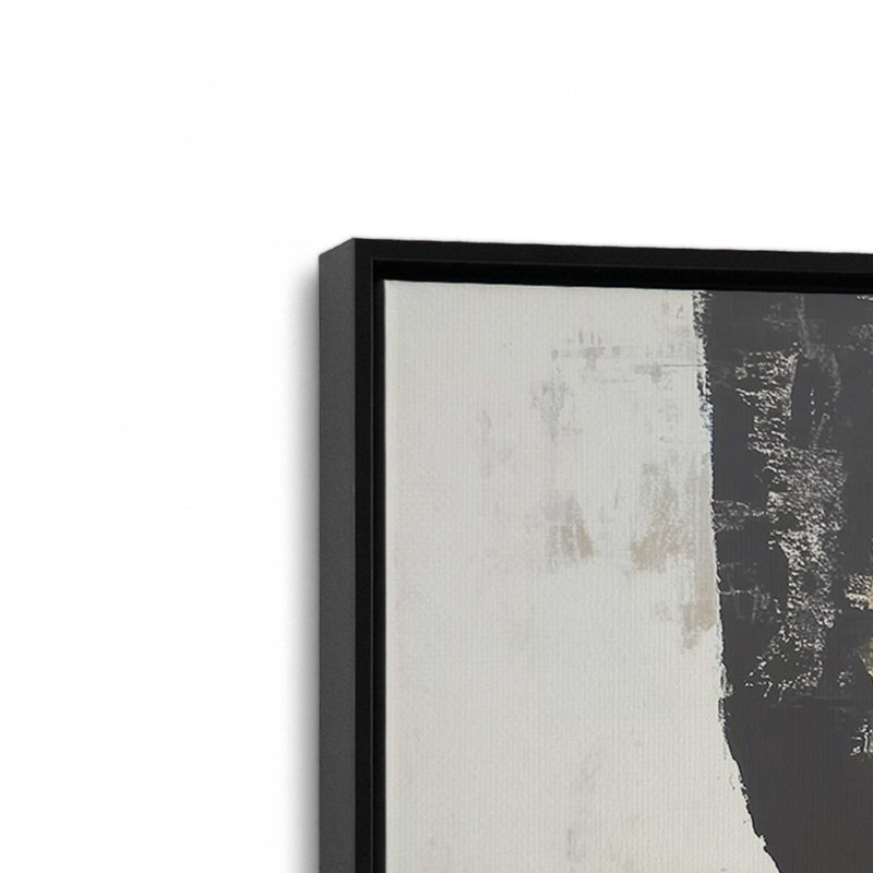 Ensemble de 2 impressions «Crossing Shadows», Cadre flottant noir satiné, 12 po x 18 po