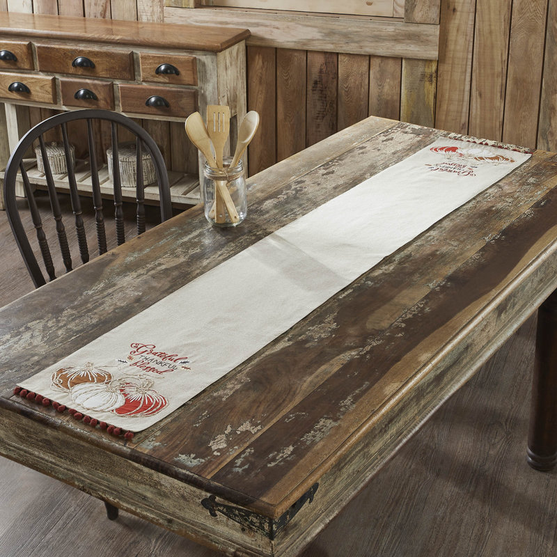 Harvest Blessings Rectangle No Pattern Table Runnner, 12" W x 72" L
