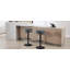 Swivel Upholstered Adjustable Height Counter Stool with Metal Frame-123930079
