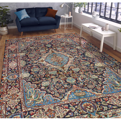 Khurram Distressed Apollo Navy Rug