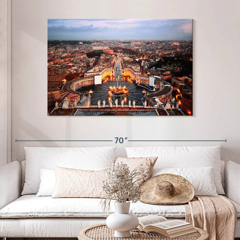 Ravi, place Saint-Pierre, Rome, H 32 po x l 48 po