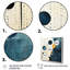 Bleu sarcelle jaune Mid Century Minimalist Rain I - art mural minimaliste pour le salon-1924534646-1924534633