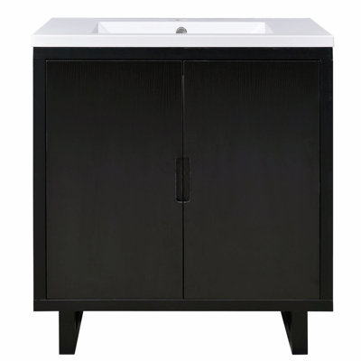 Ensemble de meuble-lavabo 30 po avec lavabo, armoire combinée, armoire de rangement de salle de bain, cadre