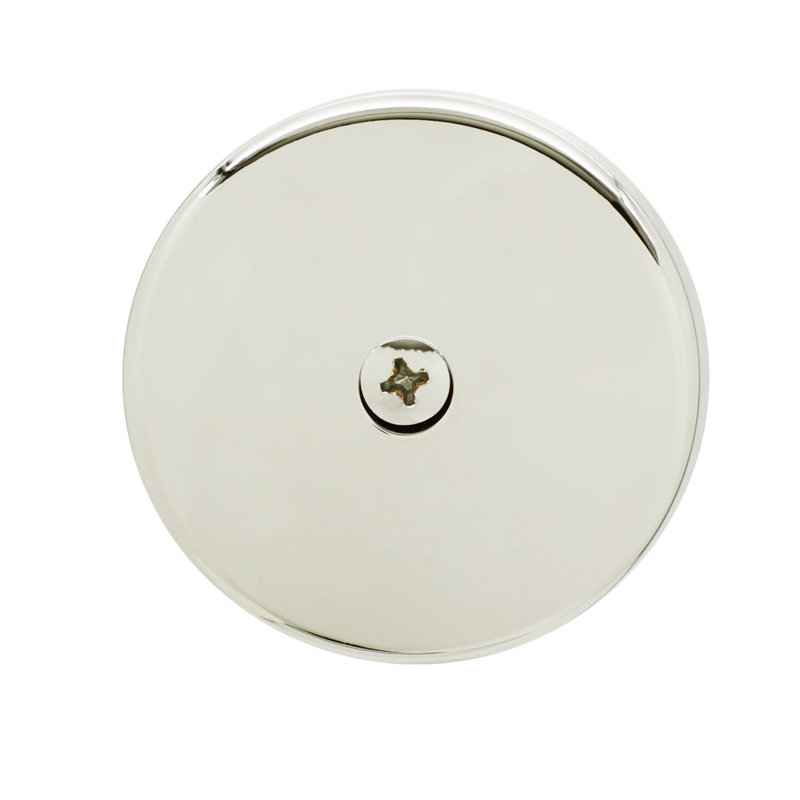 Façade de baignoire 3-1 / 8 "à un trou et vis, Nickel poli