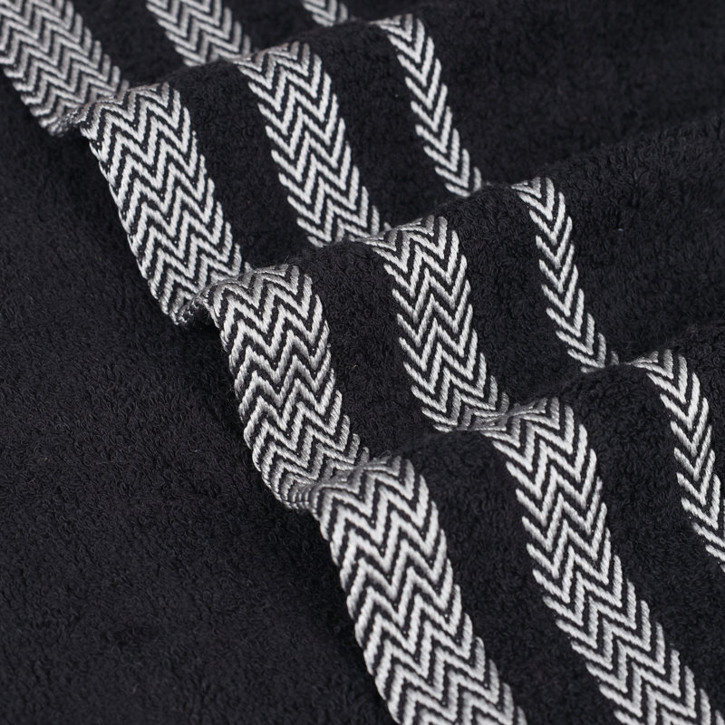 Drap de bain en coton Graden, Noir, noir, noir, noir