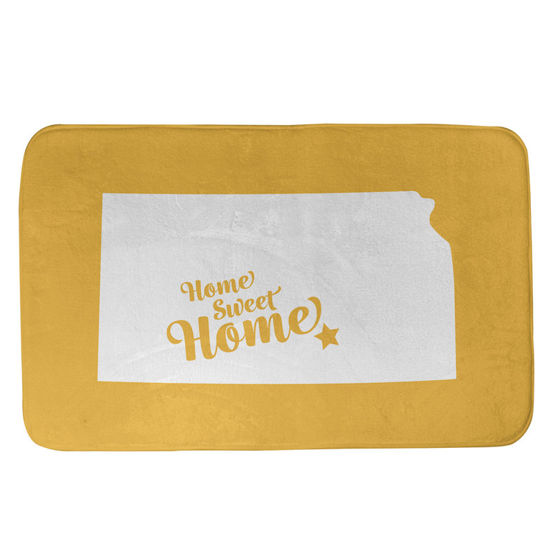 Tapis pour salle de bain wichita doux, l 17 po x L 21 po, Jaune