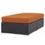 Repose-pieds d'extérieur rectangulaire avec coussin Convene-1608561254
