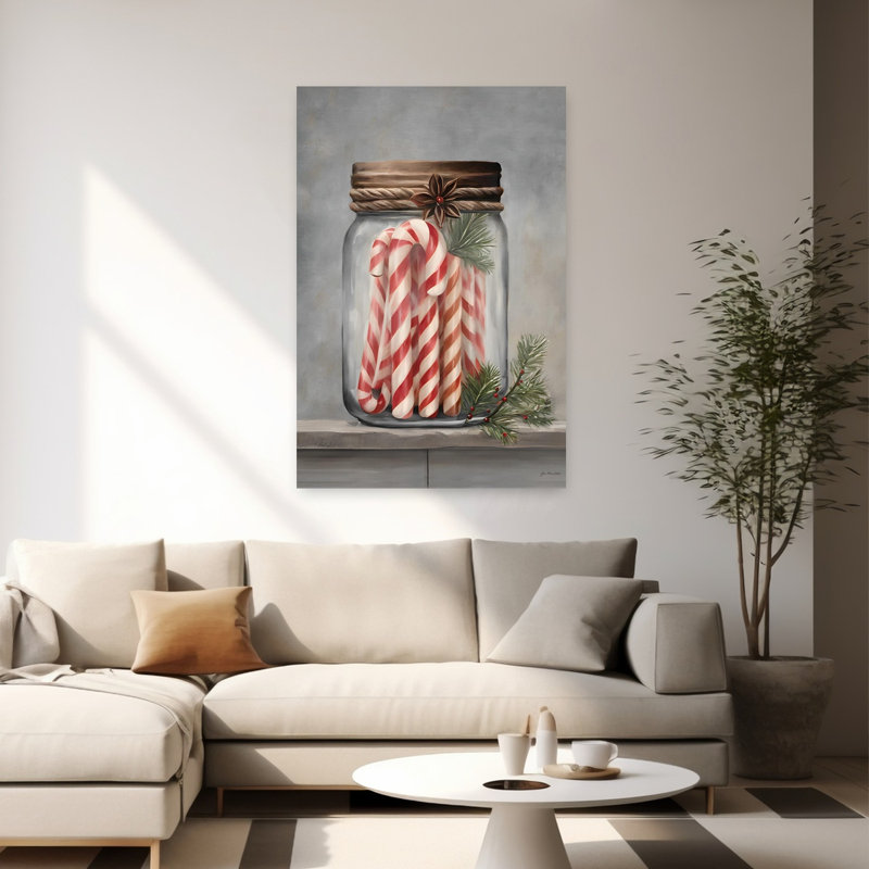 Candy Cane Stash, art contemporain, H 60 po x l 40 po