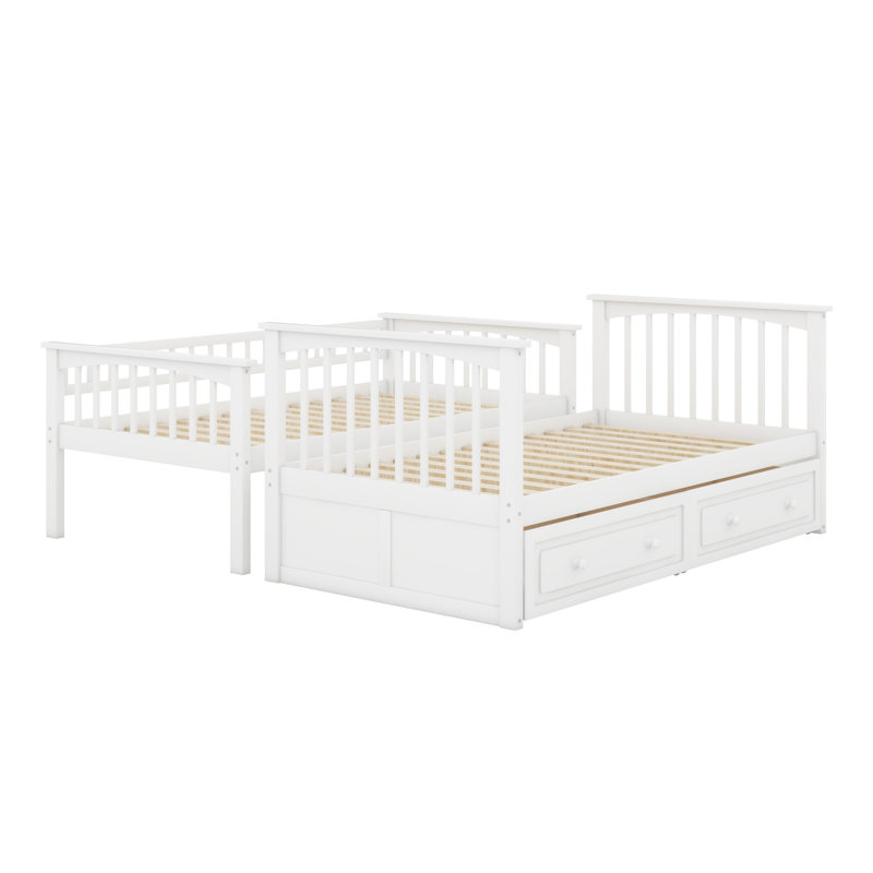 Bunk Bed With Drawers, Convertible Beds, White