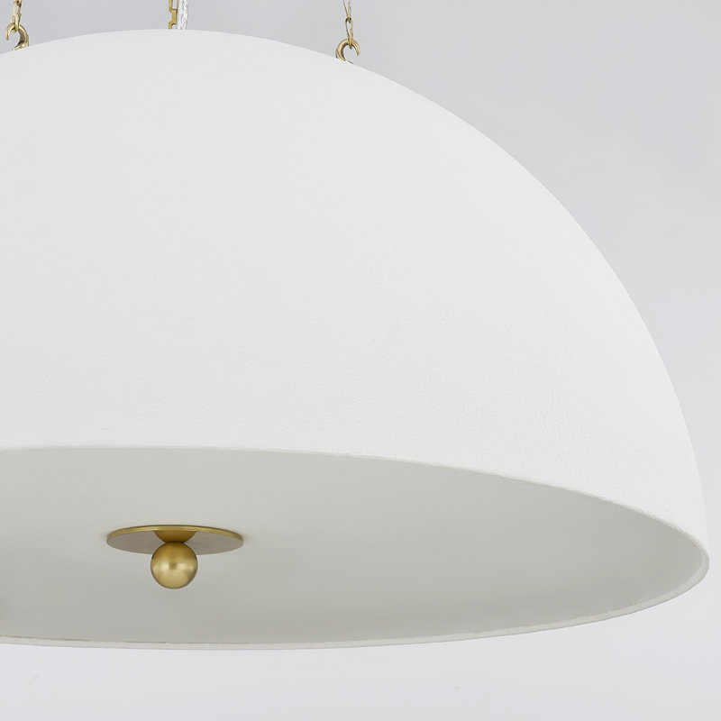 4 - Light Aged Brass Pendant, 4