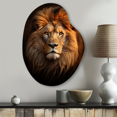 Snediker - Lion Pear Shape Irregular Metal Wall Decor
