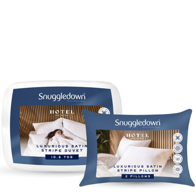 Snuggledown Luxuriously Hotel Soft & Cosy 10.5 Tog All Year Round Duvet With 2 Pillows
