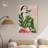 Green Martini Girl Canvas Boho Colorful Wall Art by Art Remedy-104321534-111664720