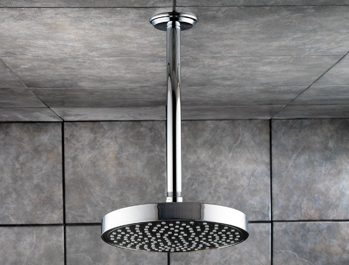 Bras de douche à fixation au plafond 12", Chrome poli
