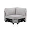 Canapé modulaire en L gris clair de 8 po avec repose-pieds et repose-pieds Leo-228390590