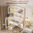 Makeup Vanity Desk With Mirror And Lights Vanity Table With Charging Station RGB Lights Wood Dressing Table For Bedroom And Girls Use-45775402