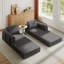 Canapé-lit convertible en velours côtelé avec coussin cylindrique Corduroy-1850107021