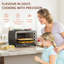 HOMCOM 36L Countertop Toaster Oven with 2 Hot Plates, Grill, Roast, Bake
