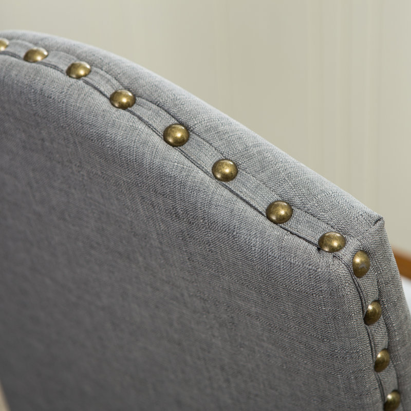 20'' H Upholstered Side Chair, Gray, 2