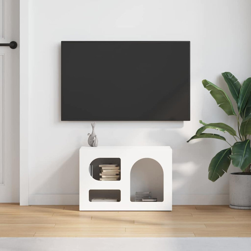 Unfinished TV Stand, 40cm H x 60cm L x 35cm W, White
