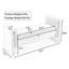 Banc de rangement en tissu Teddy