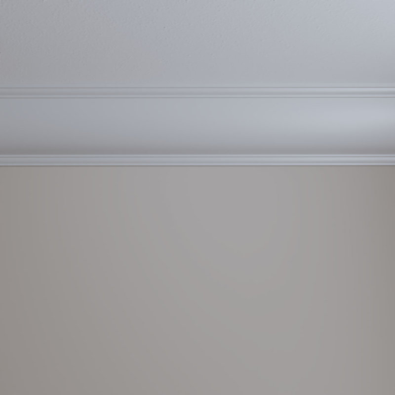 Primed White Polyurethane Geometric Crown Moulding Sample