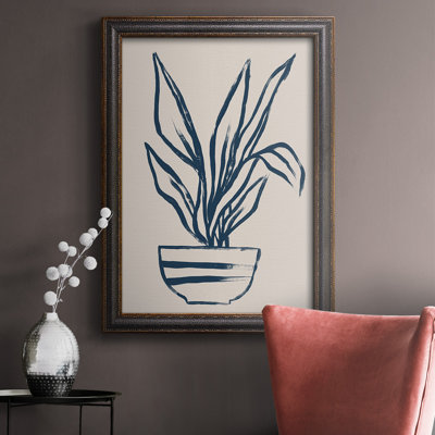 «Marine Plant Sketches III», toile encadrée de qualité supérieure - prête à être accrochée