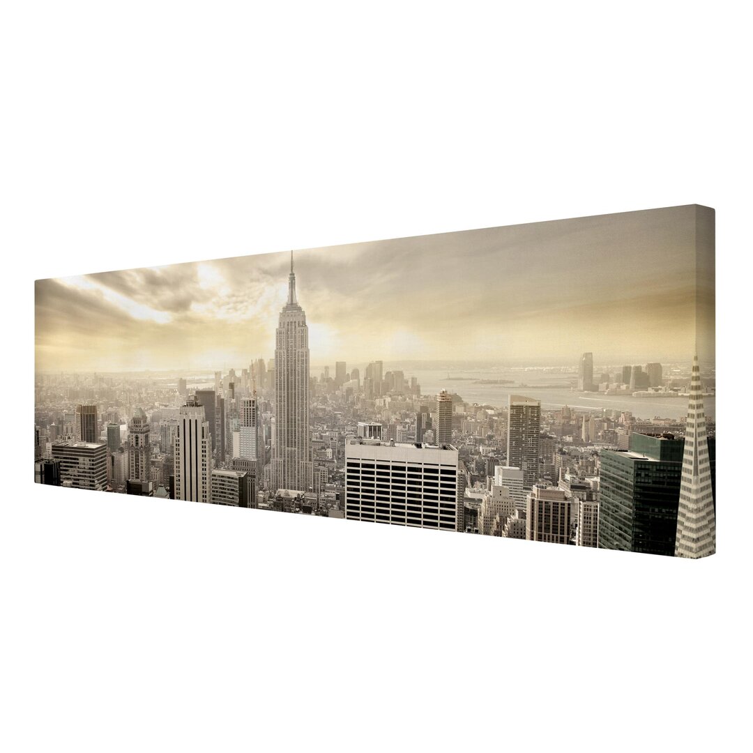 Leinwandbild Manhattan Dawn in Beige/Grau