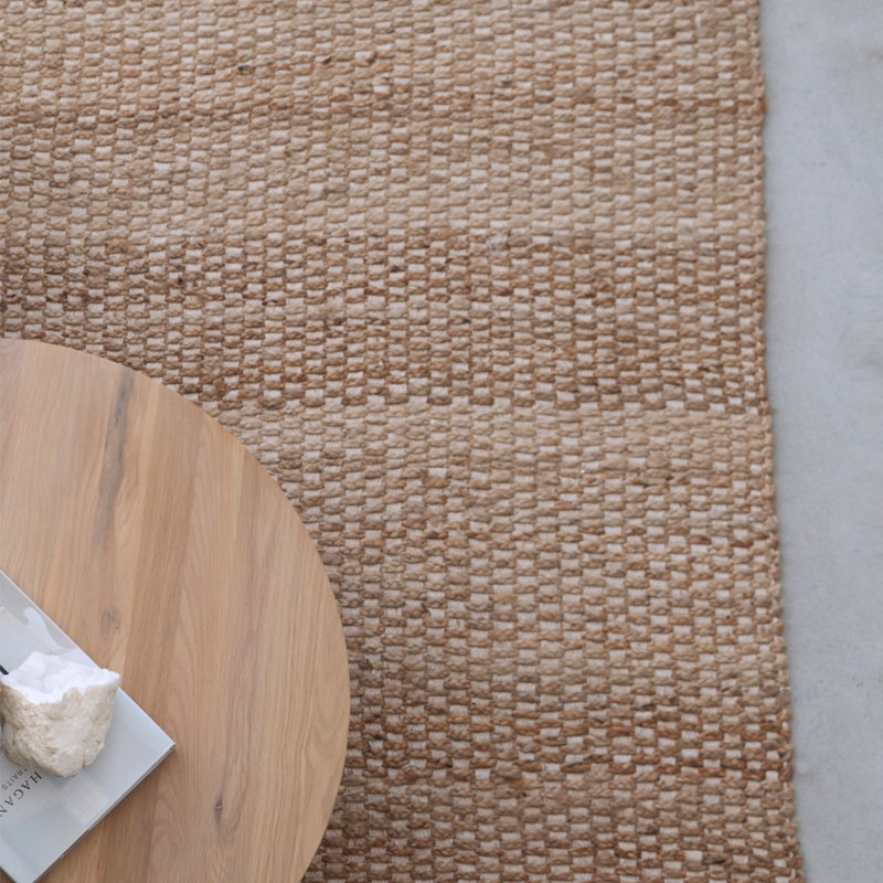 River Geometric Area Rug in Brown/White, Runner 2'7" x 13'1"