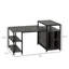 68 po. 68 po. Bureau d'ordinateur avec étagère de bureau, support pour unité centrale, tablettes de rangement spacieuses et design chic en grain de bois, gris