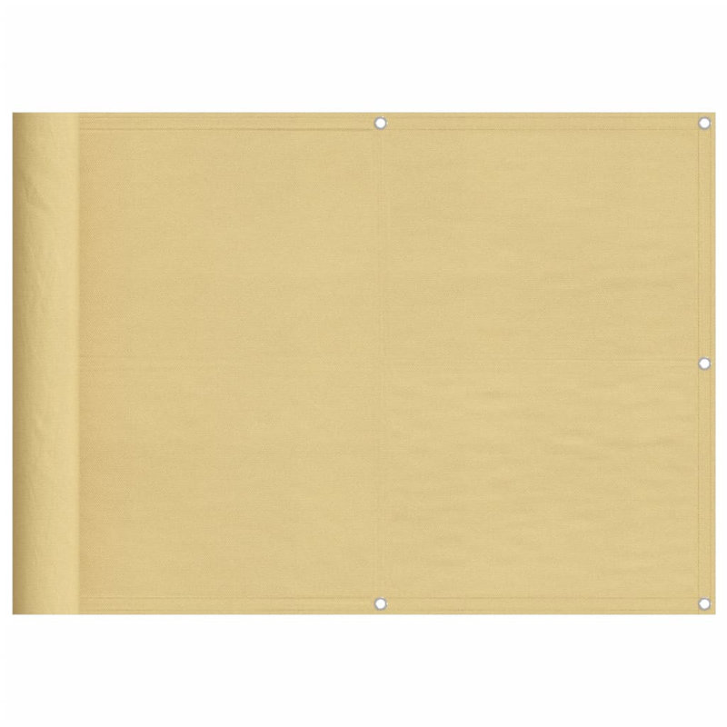 Écran de balcon 100% polyester Vidaxl Oxford, Sable, L 118,1 po x P 29,5 po