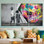 Reproduction imprimée sur toile de Banksy Boy: graffiti urbain, toile tendue 3P