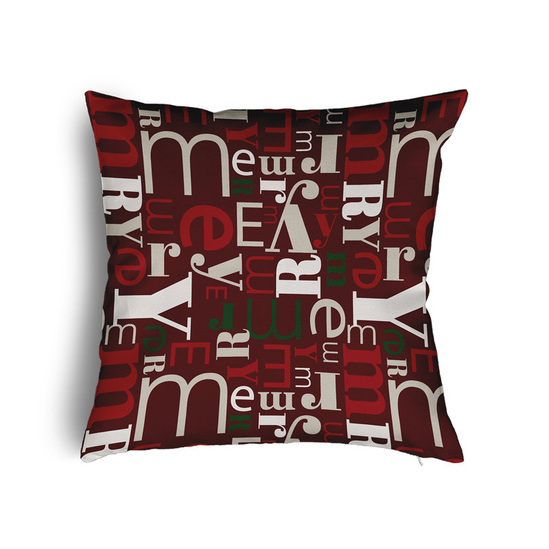 Hobart Square Cushion, 40cm H x 40cm W x 13cm D, Burgandy