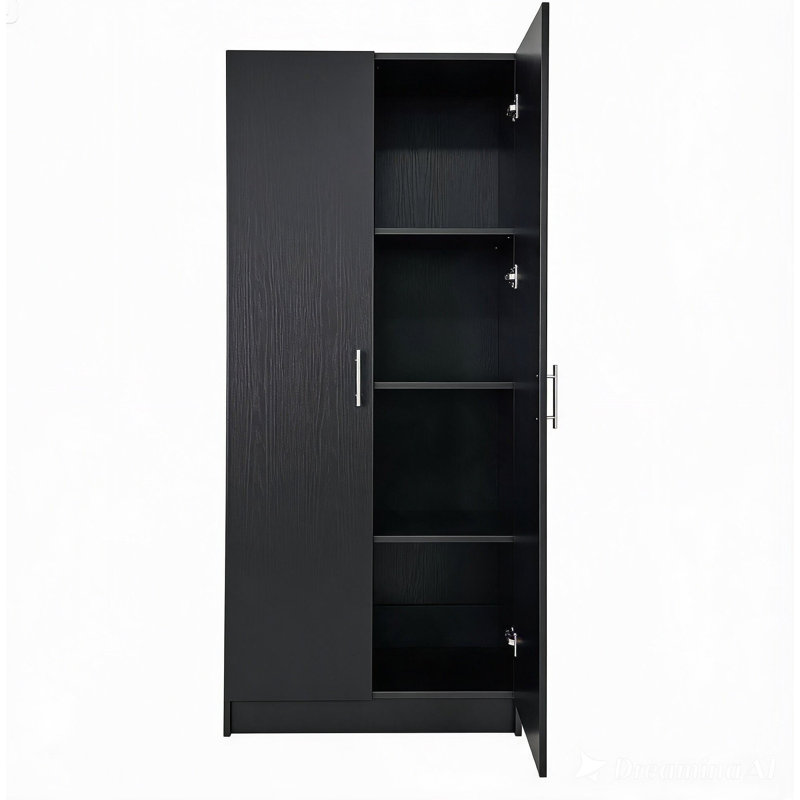 Armoire de rangement multifonctionnelle multifonctionnelle Modex noire (ensemble de 5 pièces), Black