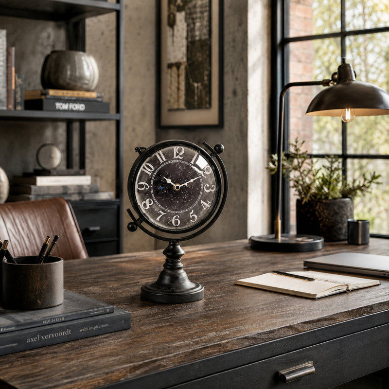 Horloge de table en fer