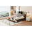 Full Size Gray Wooden Daybed With Storage Function, Shelf, And Device - Charging Outlets For Electronics Daybed, Offering 3 Drawers, Tech-802117100-802117105