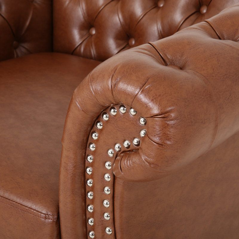 Chaise de salon en tissu d'ameublement Pu