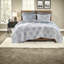 De literie pour très grand lit, courtepointe réversible en polyester bleu, Modern Home