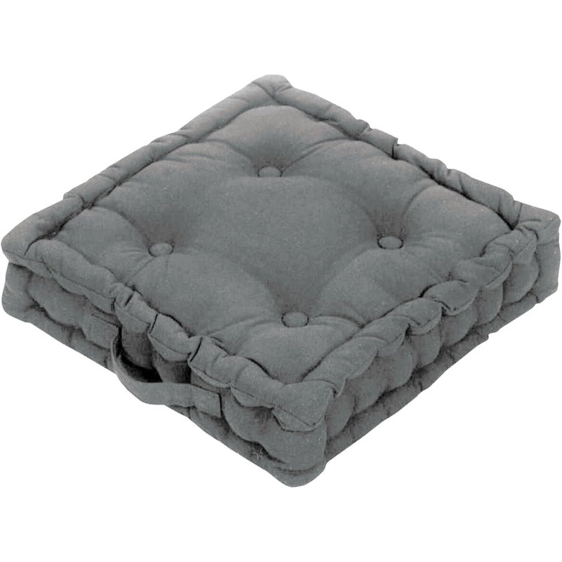 Samyo 45x45+10cm Box Cushion Seat Cushion, Silver