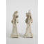 2 Piece Chin Fig on Pedestal Figurine Set