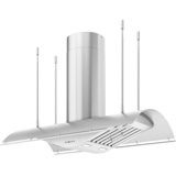 Zephyr Trapeze 60 in. Island Mount Range Hood with LED Lights in Stainless Steel