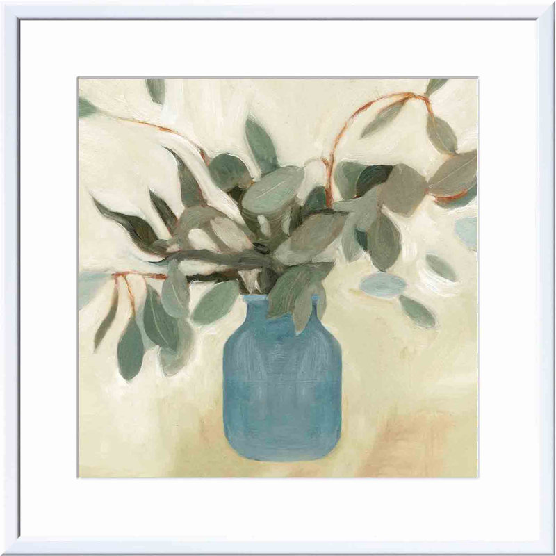 «Neutral Arrangement II» par Emma Scarvey - peinture encadrée, H 16,09 po x l 16,09 po x P 1,1 po, Blanc